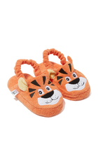 Kids Tiger Cotton-Terry Slippers